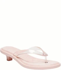 COACH Jelly Thong Kitten Heel Slide Sandals