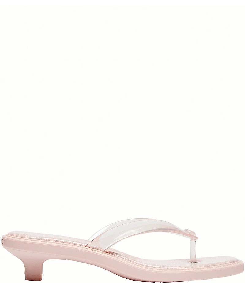 COACH Jelly Thong Kitten Heel Slide Sandals