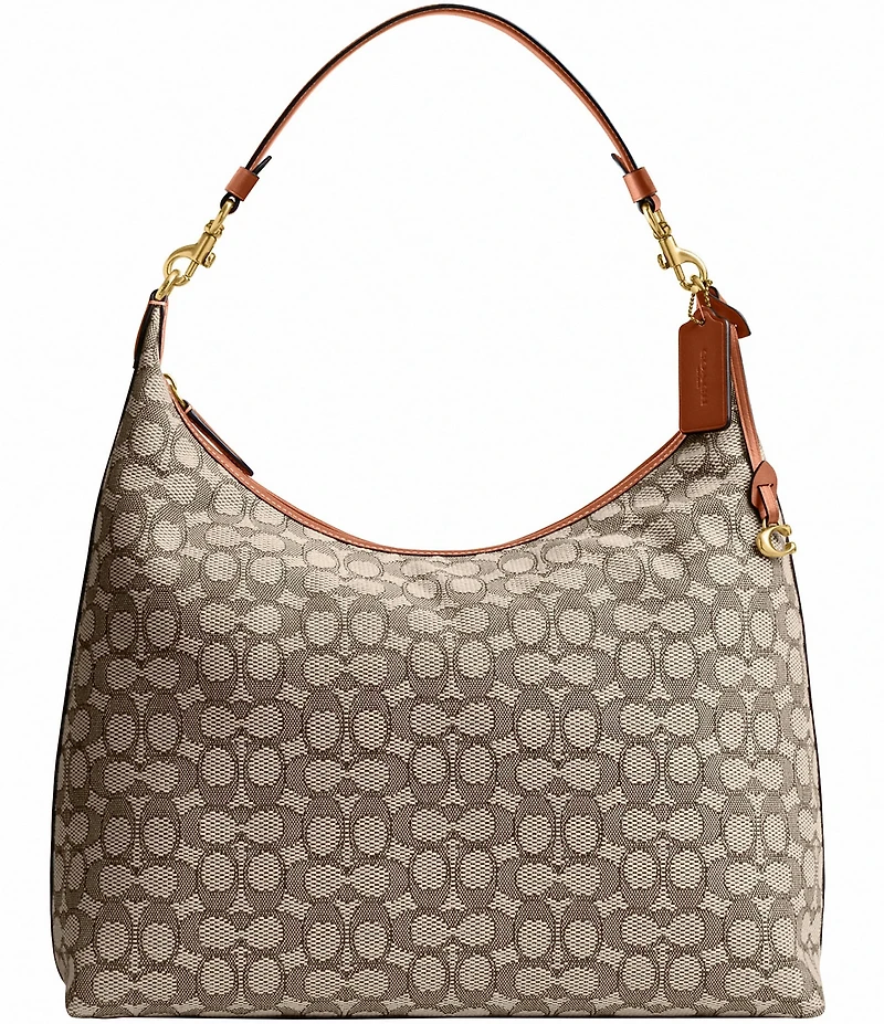 COACH Juliet 38 Signature Logo Jacquard Shoulder Bag