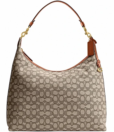 COACH Juliet 38 Signature Logo Jacquard Shoulder Bag