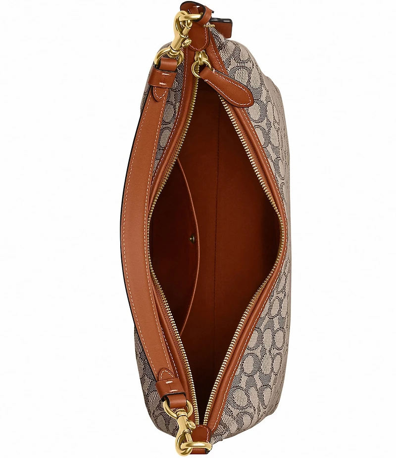 COACH Juliet 38 Signature Logo Jacquard Shoulder Bag