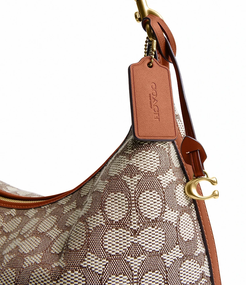 COACH Juliet 38 Signature Logo Jacquard Shoulder Bag