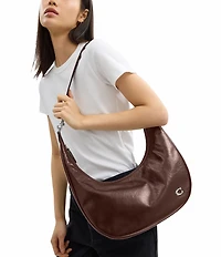 COACH Juliet Glazed Leather Hobo Sling Bag