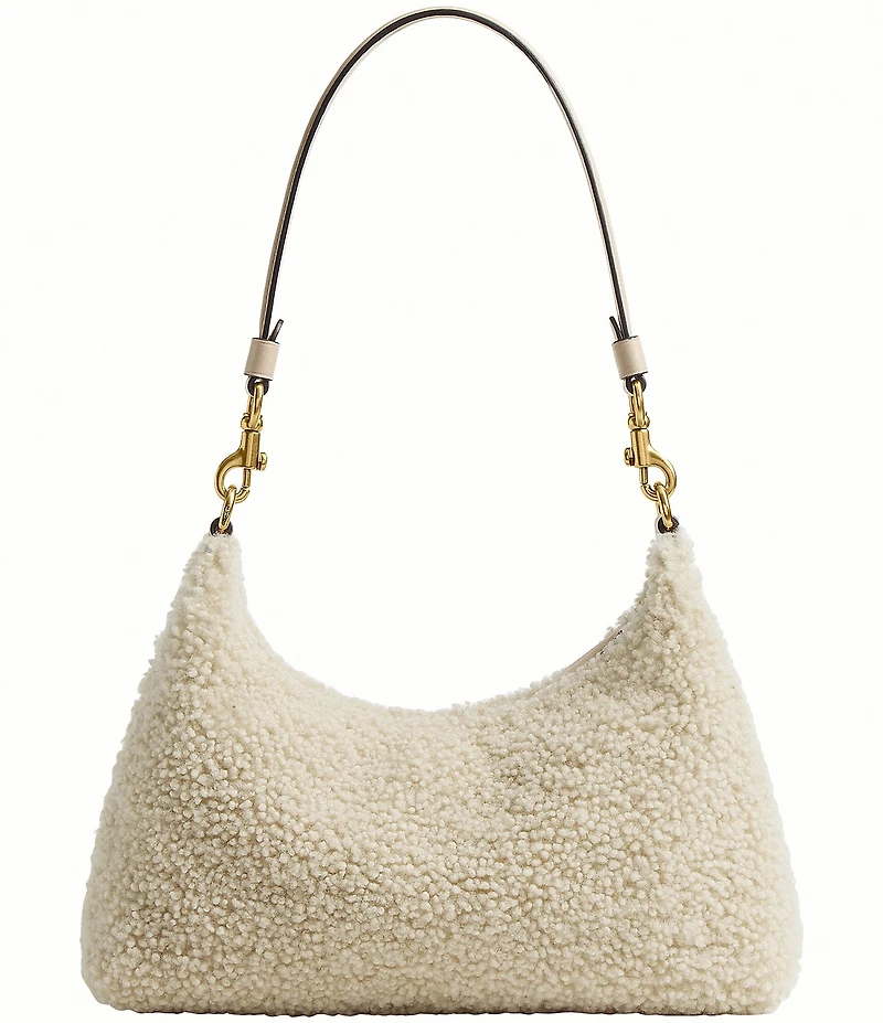 COACH Juliet Shearling Shoulder Bag 25