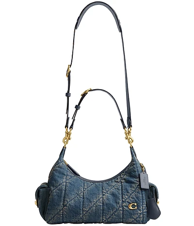 COACH Juliet Soft Quilted Loved Denim Pocket Bag 30