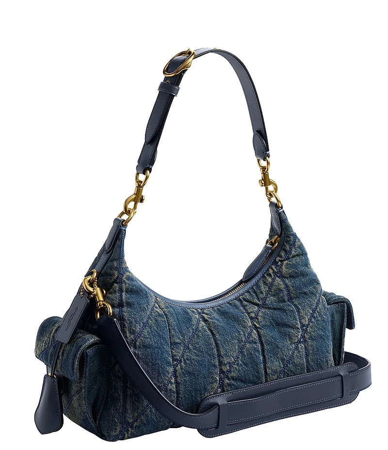 COACH Juliet Soft Quilted Loved Denim Pocket Bag 30