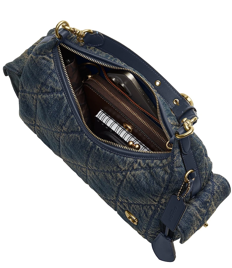 COACH Juliet Soft Quilted Loved Denim Pocket Bag 30