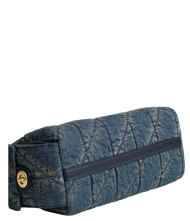 COACH Juliet Soft Quilted Loved Denim Pocket Bag 30