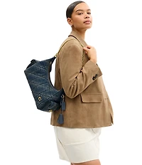 COACH Juliet Soft Quilted Loved Denim Pocket Bag 30