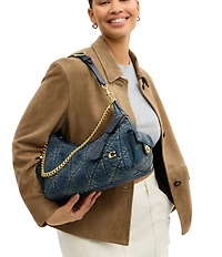 COACH Juliet Soft Quilted Loved Denim Pocket Bag 30