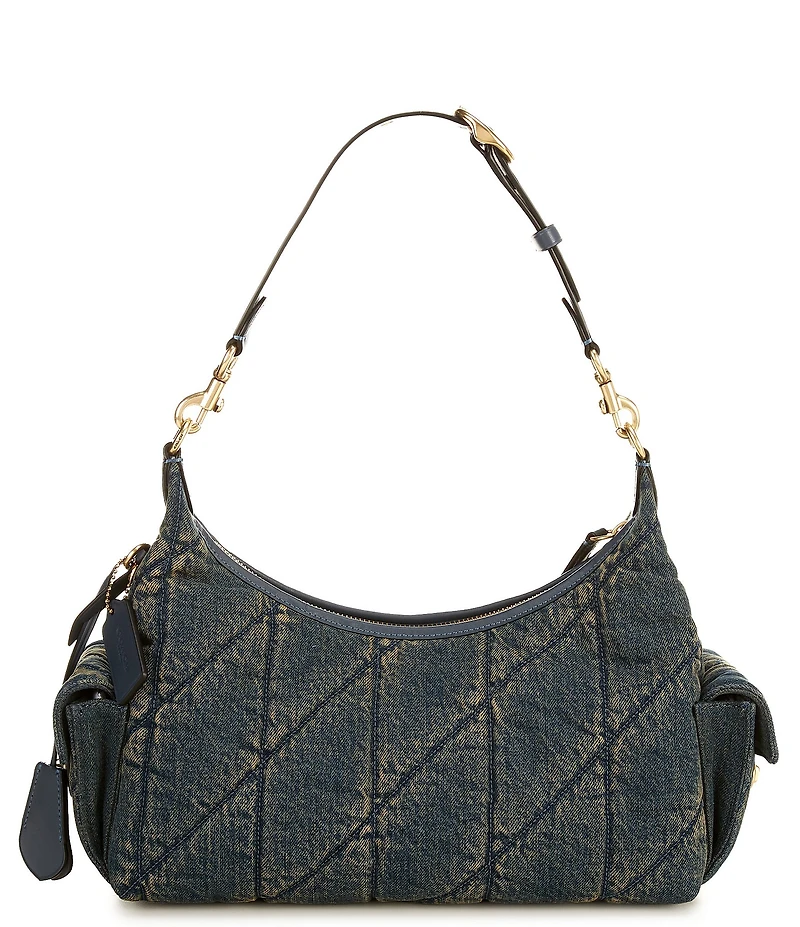 COACH Juliet Soft Quilted Loved Denim Pocket Bag 30