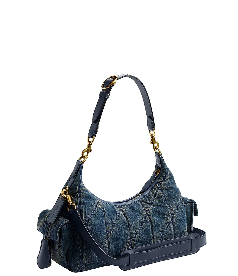 COACH Juliet Soft Quilted Loved Denim Pocket Bag 30