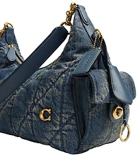 COACH Juliet Soft Quilted Loved Denim Pocket Bag 30