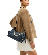 COACH Juliet Soft Quilted Loved Denim Pocket Bag 30