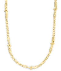 COACH Jumbled Signature Logo Link Collar Necklace