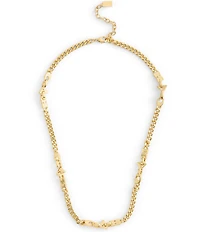 COACH Jumbled Signature Logo Link Collar Necklace