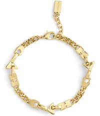 COACH Jumbled Signature Logo Link Line Bracelet