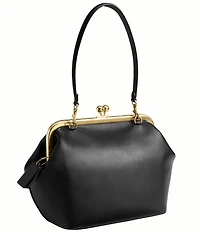 COACH Kisslock 27 Leather Frame Shoulder Bag
