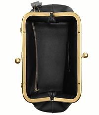 COACH Kisslock 27 Leather Frame Shoulder Bag