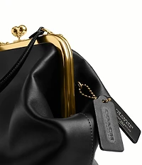 COACH Kisslock 27 Leather Frame Shoulder Bag