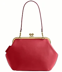 COACH Kisslock 27 Leather Frame Shoulder Bag