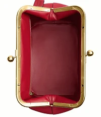 COACH Kisslock 27 Leather Frame Shoulder Bag