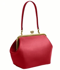 COACH Kisslock 27 Leather Frame Shoulder Bag