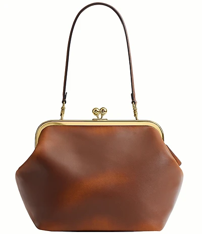 COACH Kisslock 27 Loved Leather Frame Shoulder Bag
