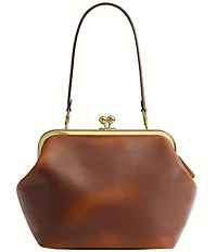COACH Kisslock 27 Loved Leather Frame Shoulder Bag
