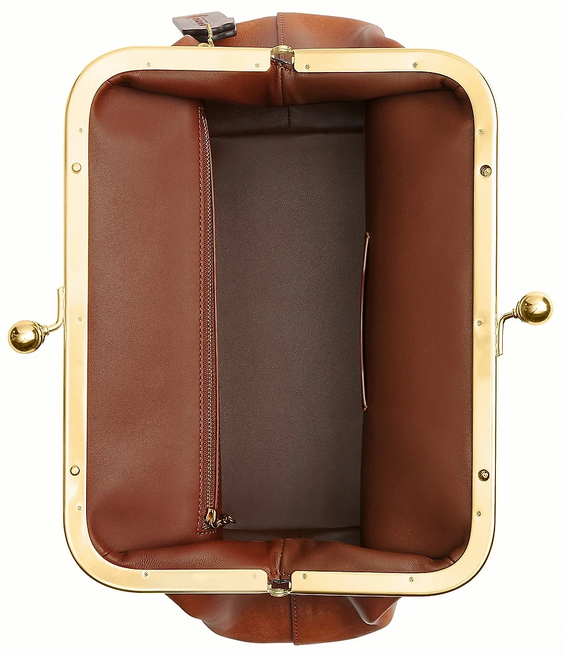COACH Kisslock 27 Loved Leather Frame Shoulder Bag