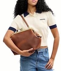 COACH Kisslock 27 Loved Leather Frame Shoulder Bag