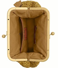 COACH Kisslock 27 Straw Frame Bag