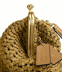 COACH Kisslock 27 Straw Frame Bag