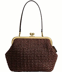 COACH Kisslock 27 Straw Frame Bag