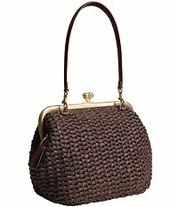 COACH Kisslock 27 Straw Frame Bag