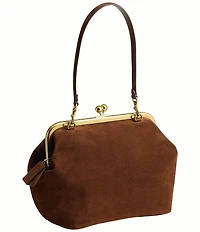 COACH Kisslock 27 Suede Frame Shoulder Bag