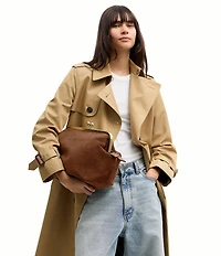 COACH Kisslock 27 Suede Frame Shoulder Bag