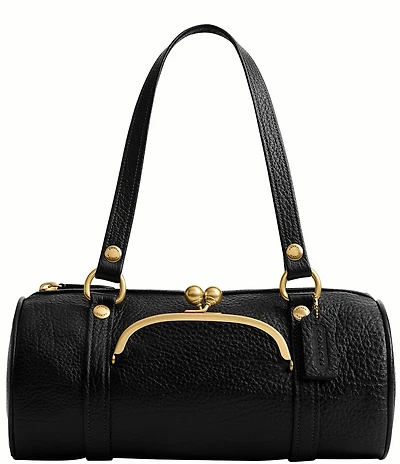 COACH Kisslock Barrel Shoulder Bag