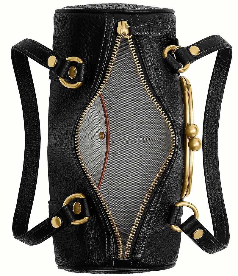 COACH Kisslock Barrel Shoulder Bag