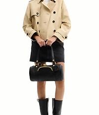 COACH Kisslock Barrel Shoulder Bag