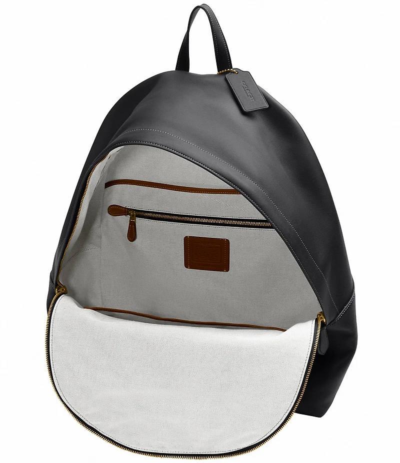 COACH Kisslock Frame Leather Backpack