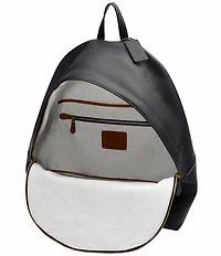 COACH Kisslock Frame Leather Backpack