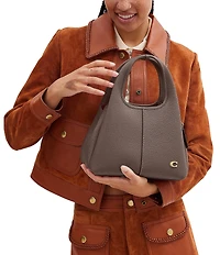 COACH Lana 23 Polished Pebble Leather Mini Tote Bag