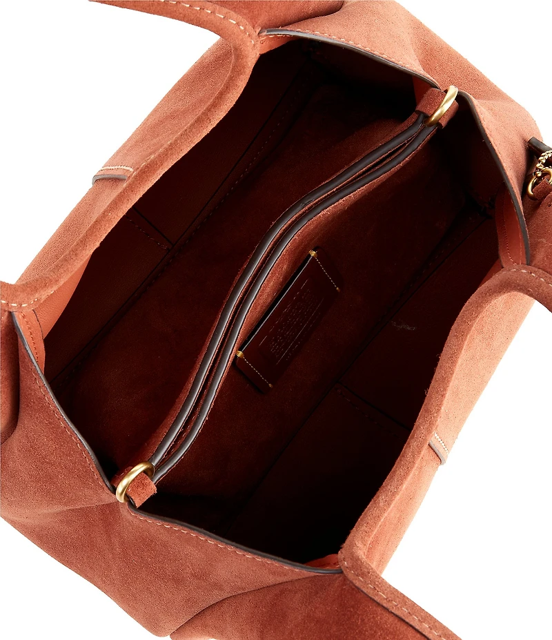 COACH Lana Suede Shoulder Handle Bag 23