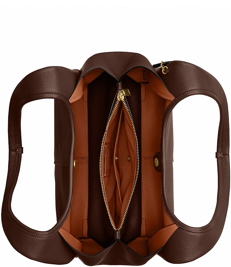 COACH Lana Pebbled Leather Hobo Tote Bag