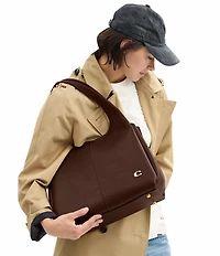 COACH Lana Pebbled Leather Hobo Tote Bag