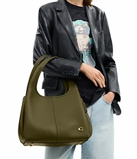 COACH Lana Pebbled Leather Hobo Tote Bag