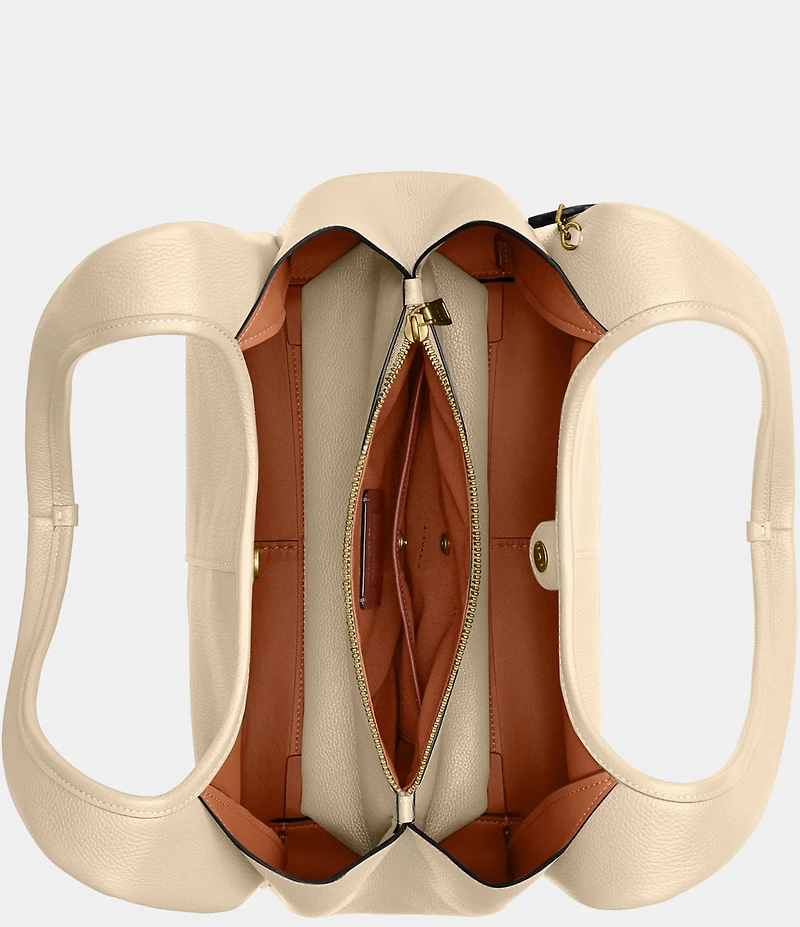 COACH Lana Pebbled Leather Hobo Tote Bag