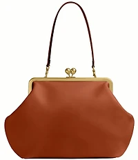 COACH Large Oversized Kisslock Frame Shoulder Clutch Bag
