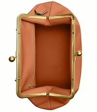 COACH Large Oversized Kisslock Frame Shoulder Clutch Bag